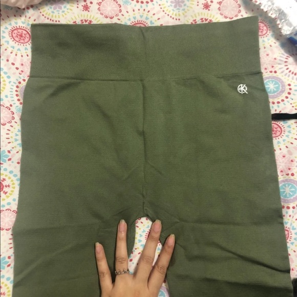 Workouts by katya high waisted olive green legging - Picture 4 of 5